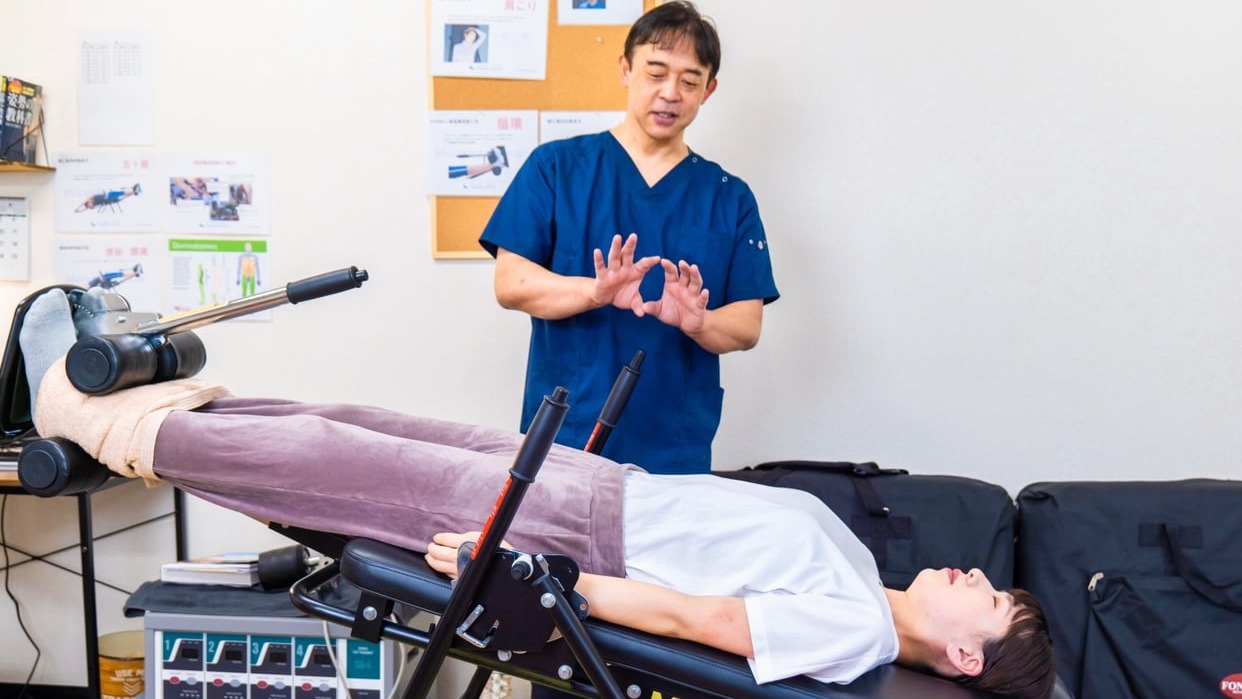 運動指導をしている様子